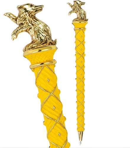 Huffelpuf pen - zilver verguld