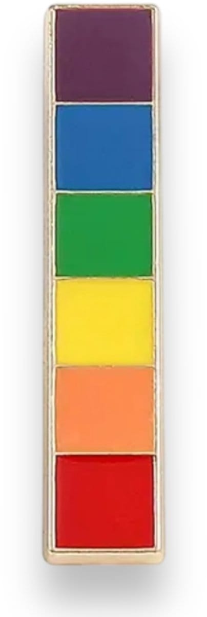 Regenboog Pin – Verticaal Pride Speldje – LGBT Accessoire