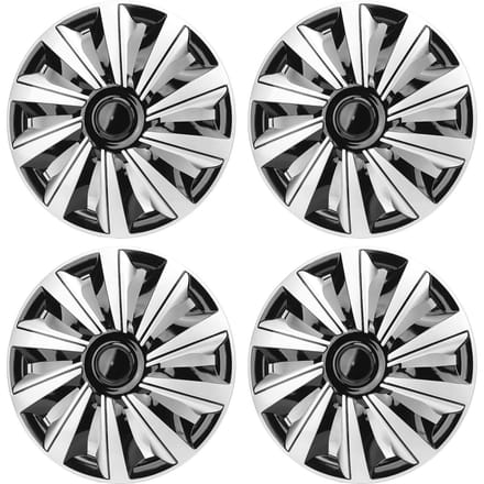 4 Pièces 14 pouces Cache-moyeux Protection Complète Look Élégant Léger Installation Facile Ajustement Universel pour Toutes Roues en Acier 14 pouces gray