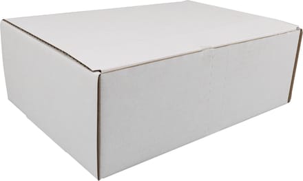 SendProof® Postpakketdoos | golfkarton | 302x215x105mm | gestanst | wit | 25 stuks