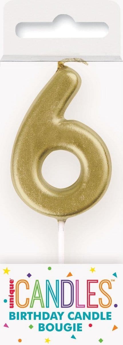 Haza Original Cijferkaars '6' 6 Cm Goud