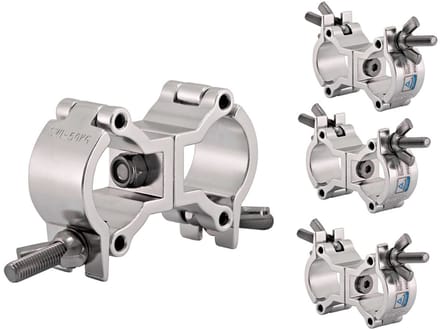 Dubbele Halve Klem, 32-35 mm, Set van 4, van Gear4music