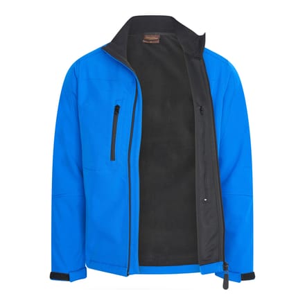 Cappuccino Italia - Heren Outdoorjas Softshell Zip Jacket - Blauw - Maat M