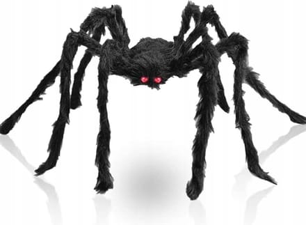 Flexibele XL Harige Zwarte Spin - Grote Spin 50 cm - Halloween Decoratie - Halloween Versiering