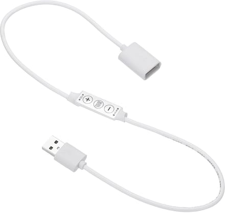 LED Strip Dimmer DC 5V 6A - Helderheidscontroller met USB-poorten voor Witte Strips en Lampen