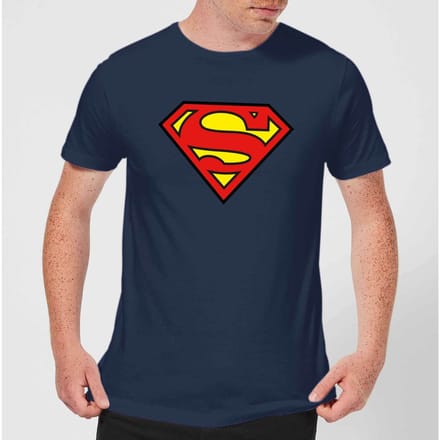 Justice League Superman Logo Men's T-Shirt - Navy - M