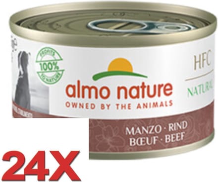 Almo Nature HFC - Blik Hondenvoer - Rundvlees - 24x95gr