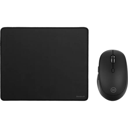 BlueBuilt Tradendum Draadloze Bluetooth Muis + BlueBuilt Muismat M 20 x 24 cm