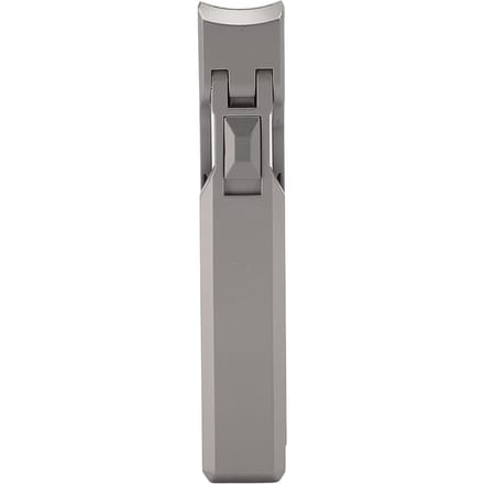 Coupe-ongles en acier inoxydable, ouverture large, bouton-poussoir, anti-éclaboussures, bouche plate gray
