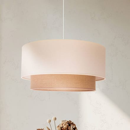 Euluna - Hanglamp - 1licht - Jute-textiel - H: 22 cm - E27 - ecru, jute