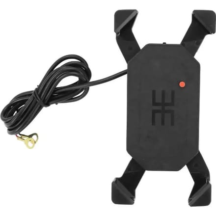 Motor smartphone houder met oplaadaansluiting geleverd met 2 stuurhouders + retro Avoc M3