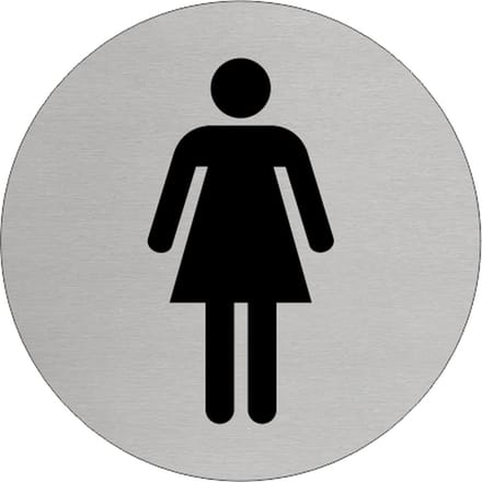 Dames Toiletbordje Aluminium Ø75mm rond met tape