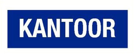 Kantoor tekstbord - kunststof 200 x 75 mm