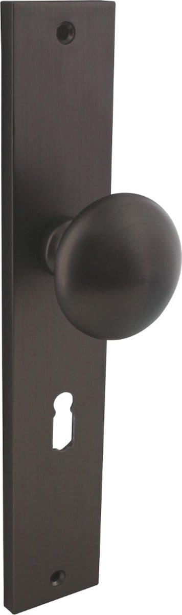 Intersteel Knopschild 245x45 mm sleutelgat 56 mm antracietgrijs