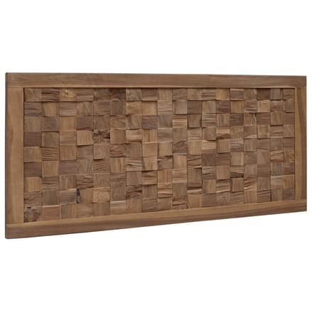 vidaXL - Bed - Hoofdbord - Naturel - Massief - Teakhout