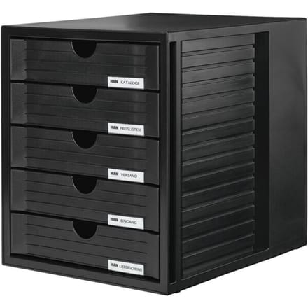 HAN Systembox 1450-13 Ladebox Zwart DIN A4, DIN C4 Aantal lades: 5