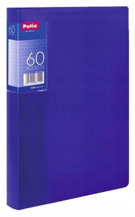 Map A4 met 60 insteekhoezen, blauw - Organizer voor documenten