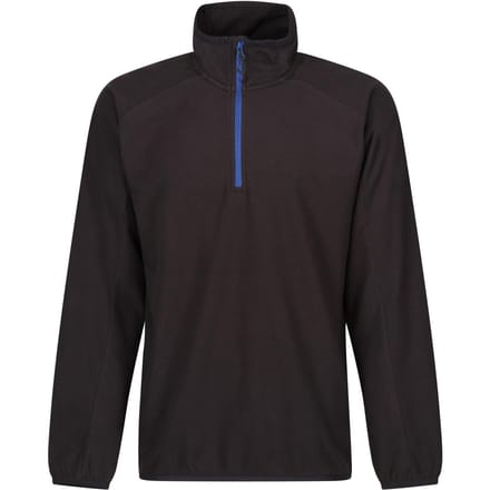 Regatta Heren Navigate Half Zip Fleece (Zwart/Nieuw Royal)