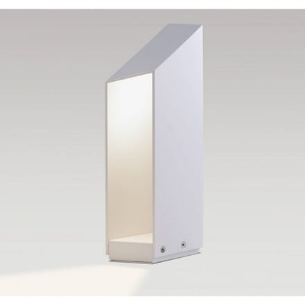 MARSET LED sokkellamp Domus, hoogte 37 cm, wit, aluminium