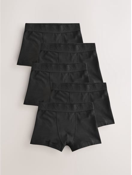 Next - Jongens - Set van 5 boxershorts - Zwart