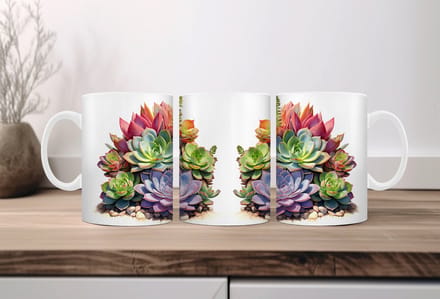 Auqarel koffiemok Cactus 1
