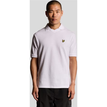 Lyle & Scott Football Collar Poloshirt - Wit