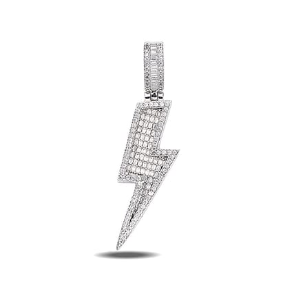 Juwelier Zwartevalk zilveren (gerhodineerd) bliksem hanger - 24.262