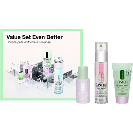 Clinique Beauty Routine Anti Stains Set 90 ml - Even Better Serum 30ml/AAC Soap Mild 30ml (promo)/Clarifying Lotion 2 30ml (promo)