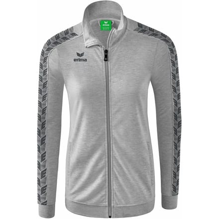 Erima Essential Team Tracktop Jack Dames - Licht Grey Melange / Slate Grey | Maat: 36