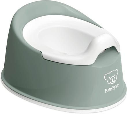 Diepgroene en witte Smart Potty met anti-slip - ideaal voor zindelijkheidstraining.