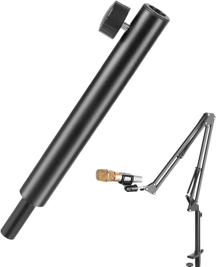 Microfoon Verlengbuis - Microfoon Statief Accessoire - Podcast Opname - Anti-wobble Stabiliteit - 16 cm - Enkel kenmerk