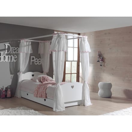 LUCEVI - Amori Hemelbed + Bedlinnen + Rolbed - Wit - 90x200 cm