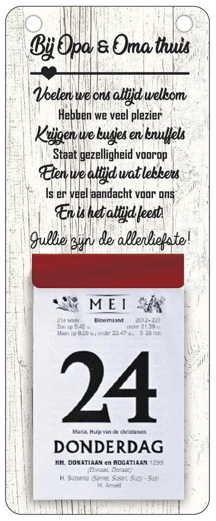 Scheurkalender 2027: Oma en Opa | Kalender