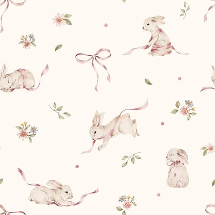 Baby behang Dekornik Rabbits On