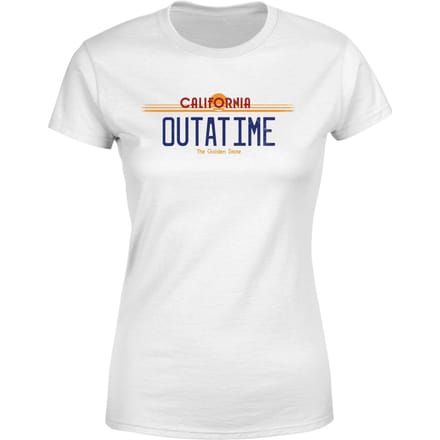 Back To The Future Outatime Plate Women's T-Shirt - White - S