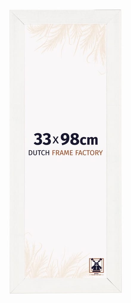 Fotolijst 33x98 cm - MDF - Wit Geveegd - Praag