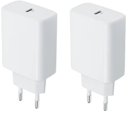 2 stuks OneOne 25W super snellader. Witte oplader met USB C. PD en Quick Charge lader adapter past op JBL Extreme 4