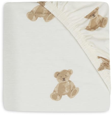 Jollein Hoeslaken Jersey 70/75x140/150cm Teddy Bear