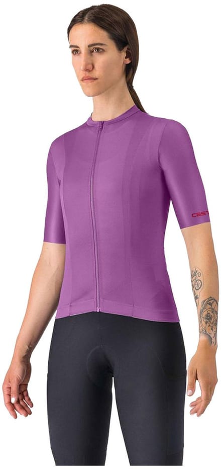 Castelli Unlimited Korte Mouw Wielertrui Paars L Vrouw