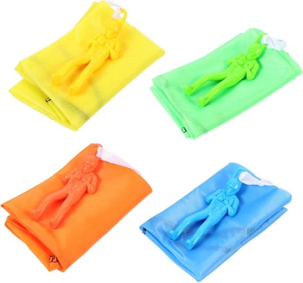 Parachute Speelgoed - Vliegend Speelgoed - Buiten Spelen - Imiteert Principe - 6 Stuks - Diverse Kleuren