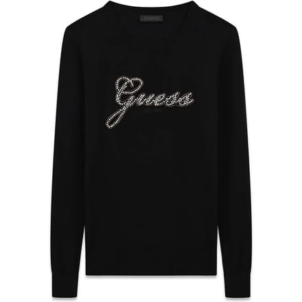 Pull Georgia met logo en ronde hals voor dames Guess