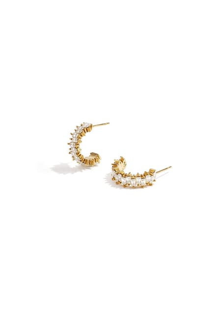 Oorbellen met zigzag steentjes