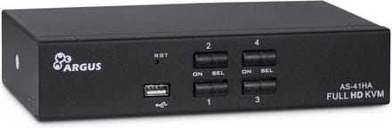 Inter-Tech AS-41HA HDMI KVM-switch Zwart