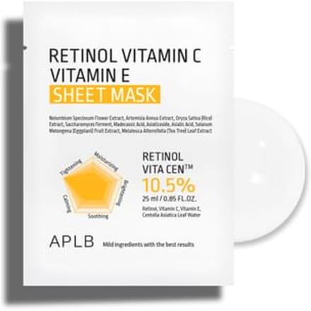APLB - Retinol Vitamin C Vitamin E Sheet Mask - Sheetmasker