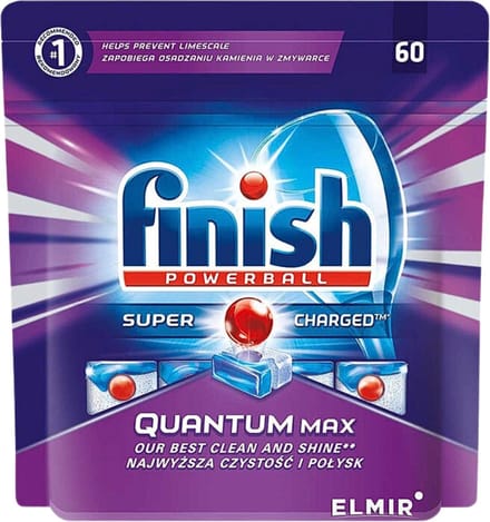 Finish Powerball - Quantum MAX - Vaatwastabletten - Reiniging & Glans - 60 Tabletten