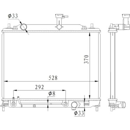 Radiator, motorkoeling NRF 550015