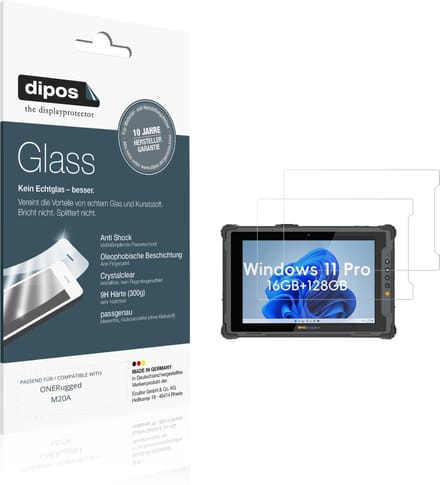 dipos – 2x Pantserfolie geschikt voor ONERugged M20A | 9H Screenprotector