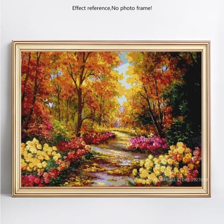Diamond Painting Volledige Weergave Schilderachtig Landschap Diamant Borduurwerk Volledig Rond Kruissteek 20X30CM brown