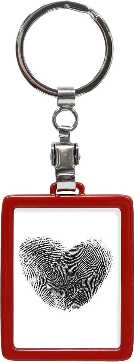 Deknudt Frames sleutelhanger S59NK4 - rood - metaal - pasfoto 3,5x4,5