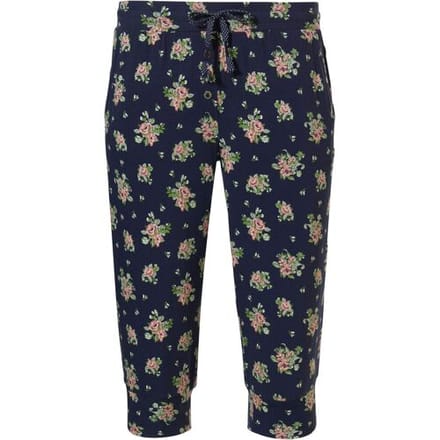 Blauwe capri broek roosjes Pastunette - Blauw - Maat - M